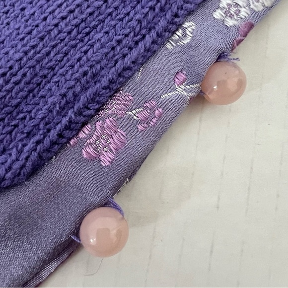 NWT Deadstock Vintage 90s Flowers in the Temple Funky Grandma Cardigan SZ Medium - Picture 7 of 16